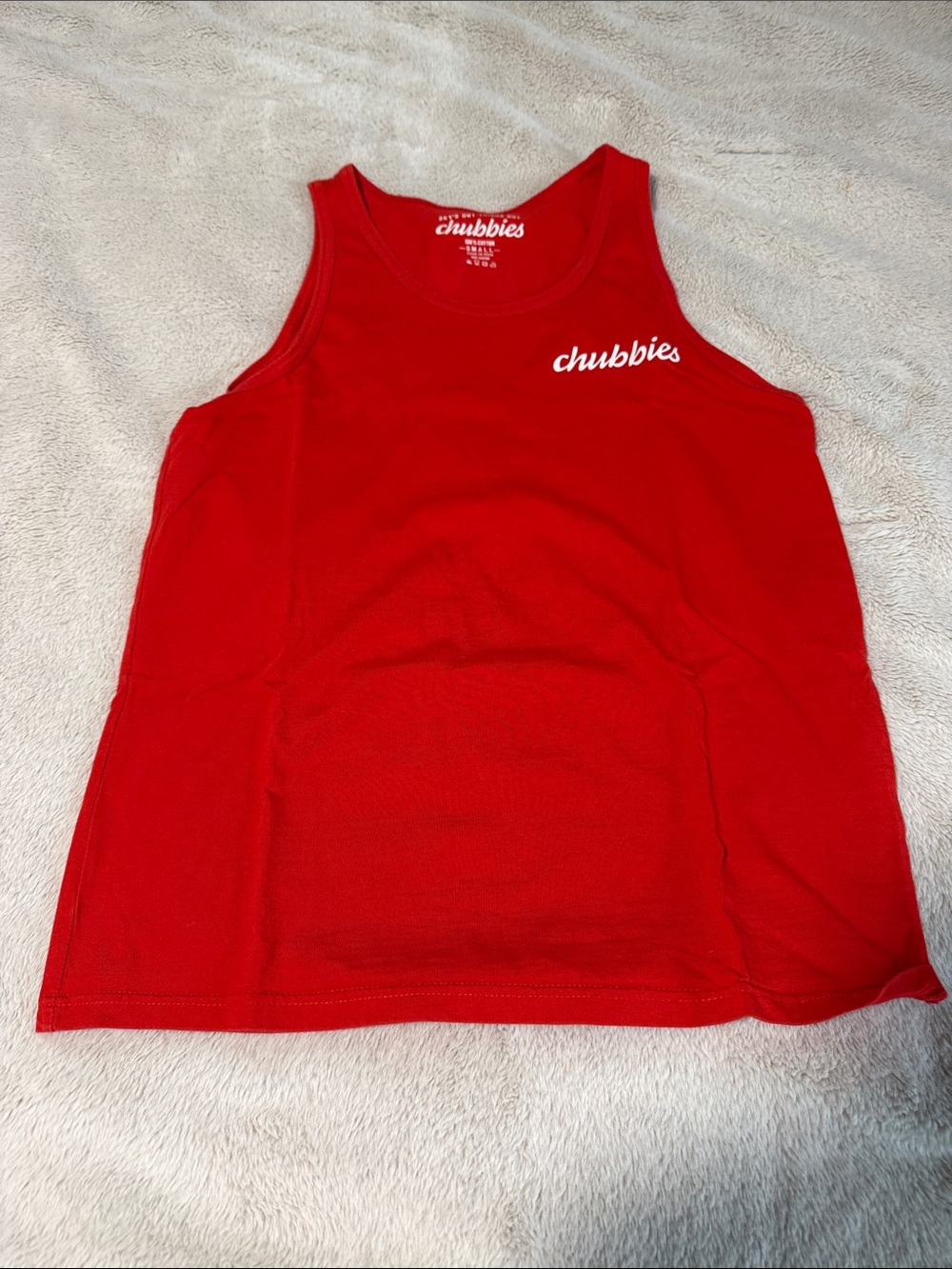 Chubbies “Skys out thighs out” Red Tank